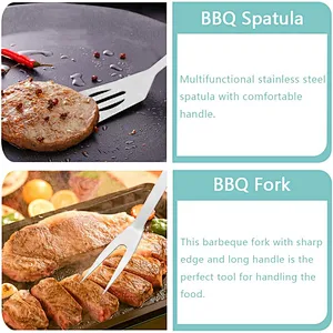 5Pcs BBQ Grill Tool Set Stainless Steel Barbecue Tools Set BBQ Grill Accessories